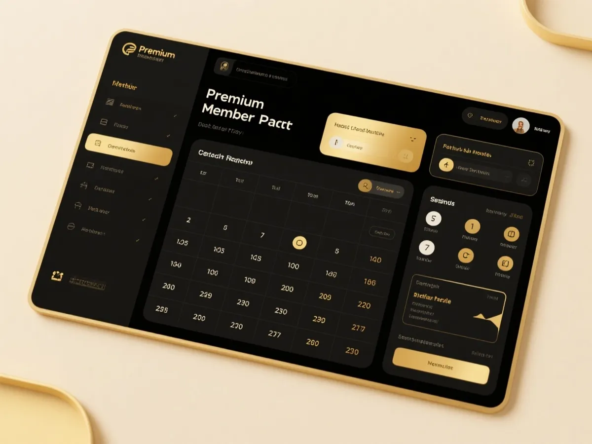 VIP會員權益儀表板示意